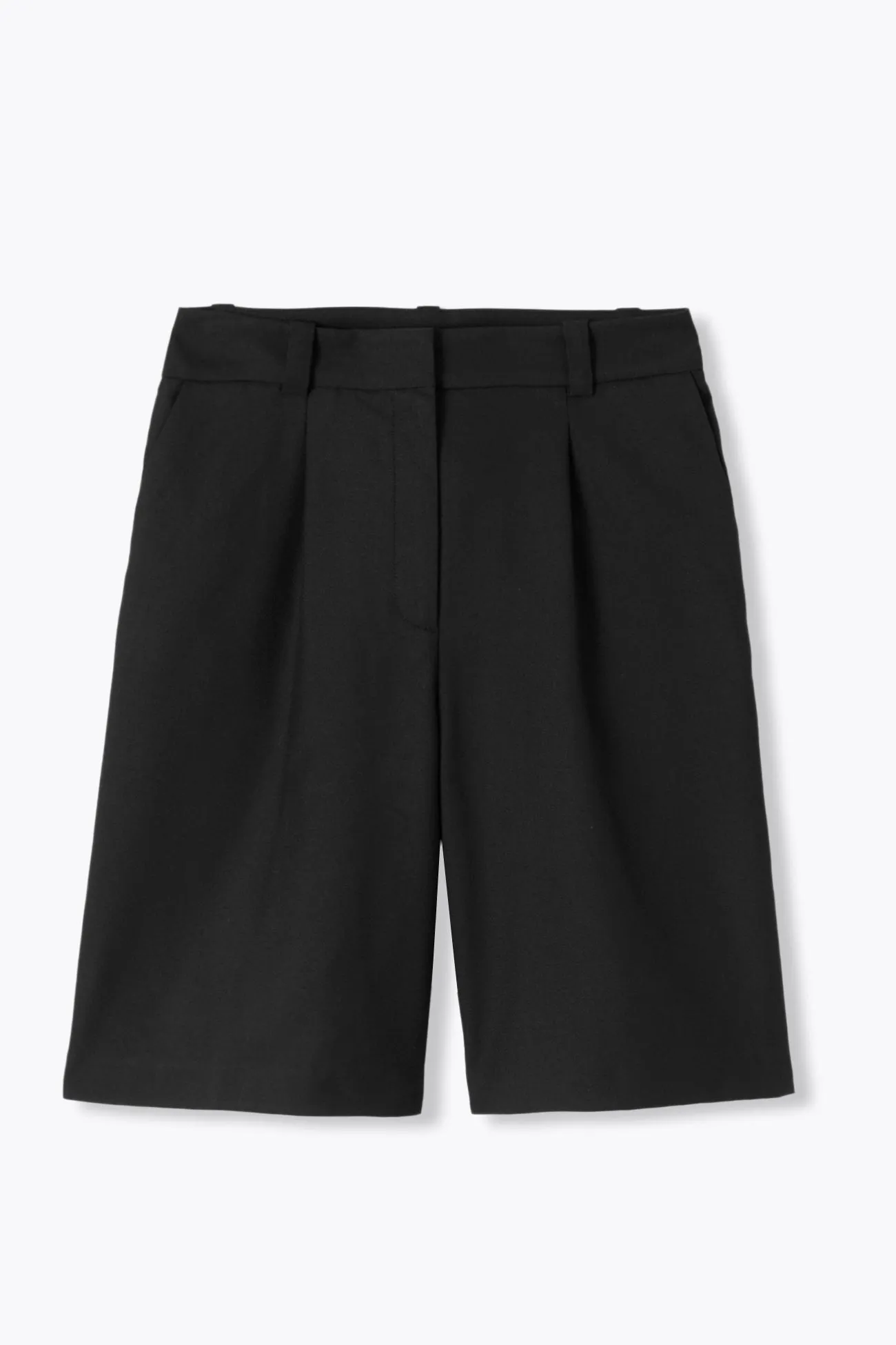 Bermuda uni à pinces Femme