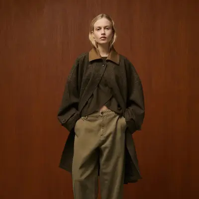 Trench JOHN effet oversize chevron - BELLEPIECE — photo 3