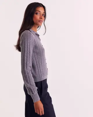 Cardigan Odile gris — photo 4