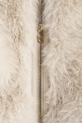 Veste avec col - Crème — photo 4