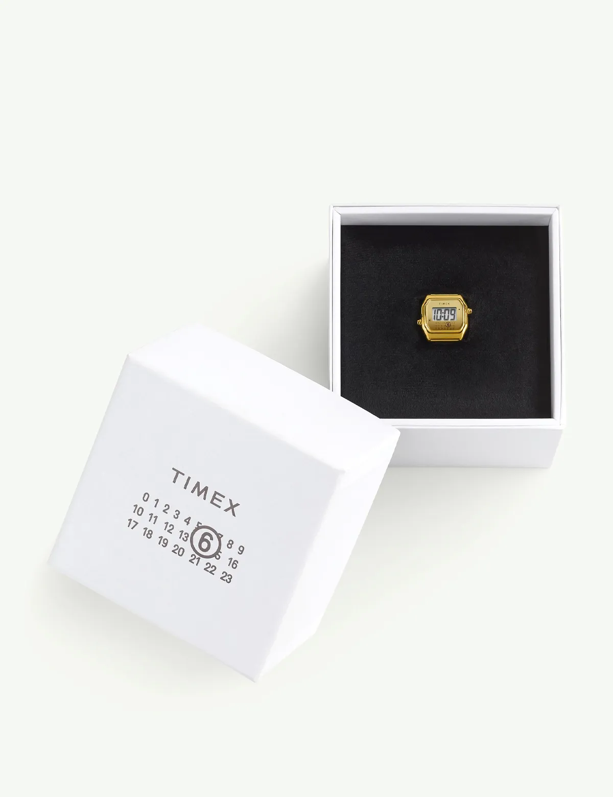 TIMEX X MM6 MAISON MARGIELA RING WATCH GOLD SIZE S/M