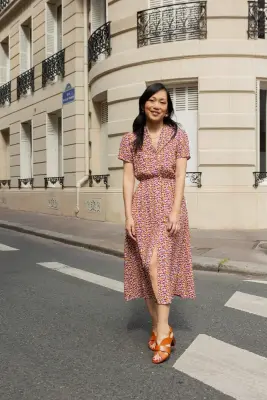 Robe Giada - fleuri violet — photo 1