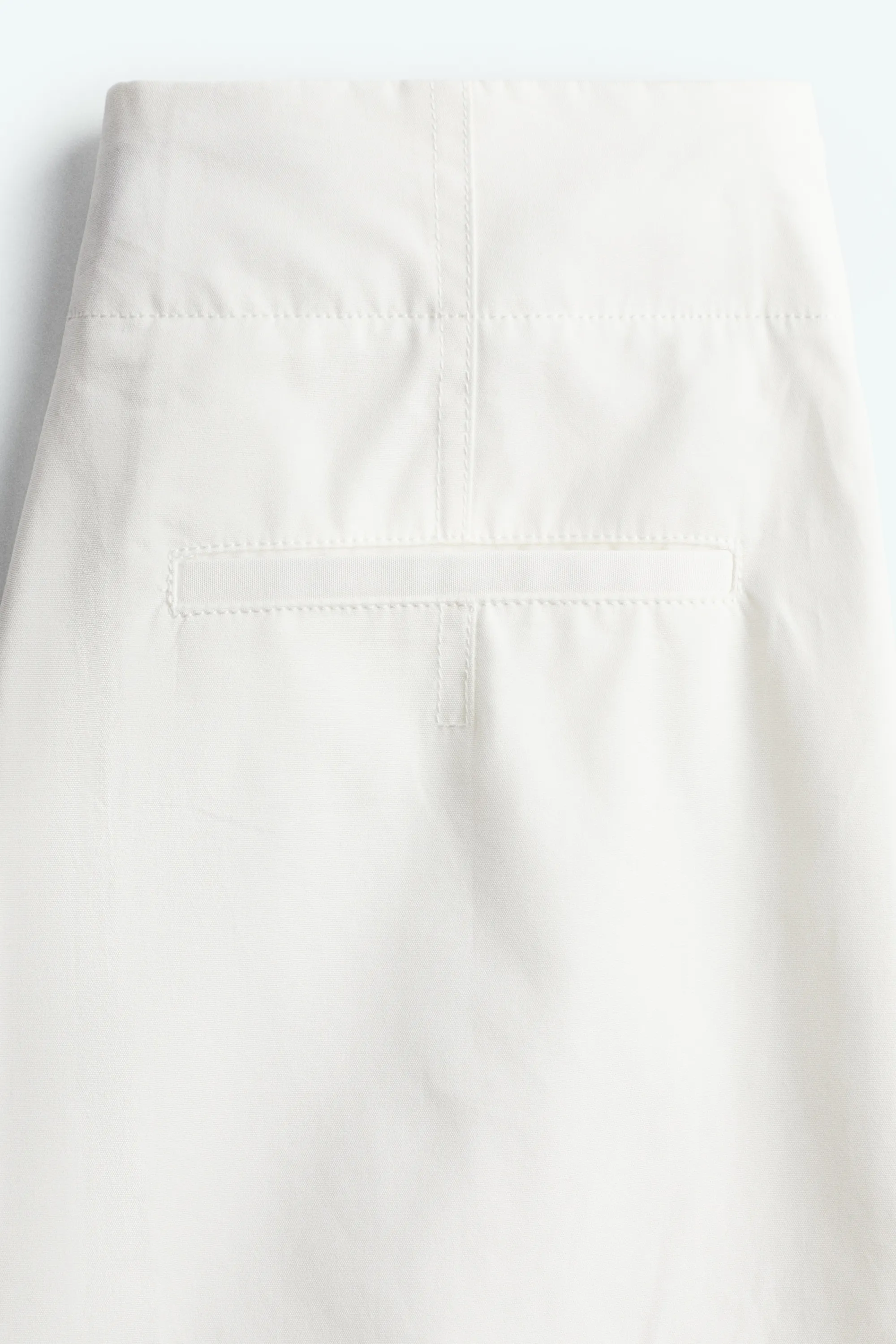Pantalon à pinces en coton - Blanc