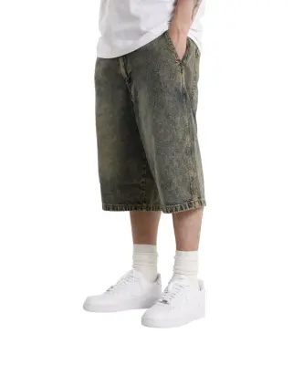 Madison Denim Short Yellow Fade Indigo — photo 2