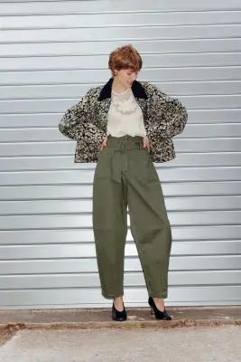 Pantalon barrel taille haute — photo 3