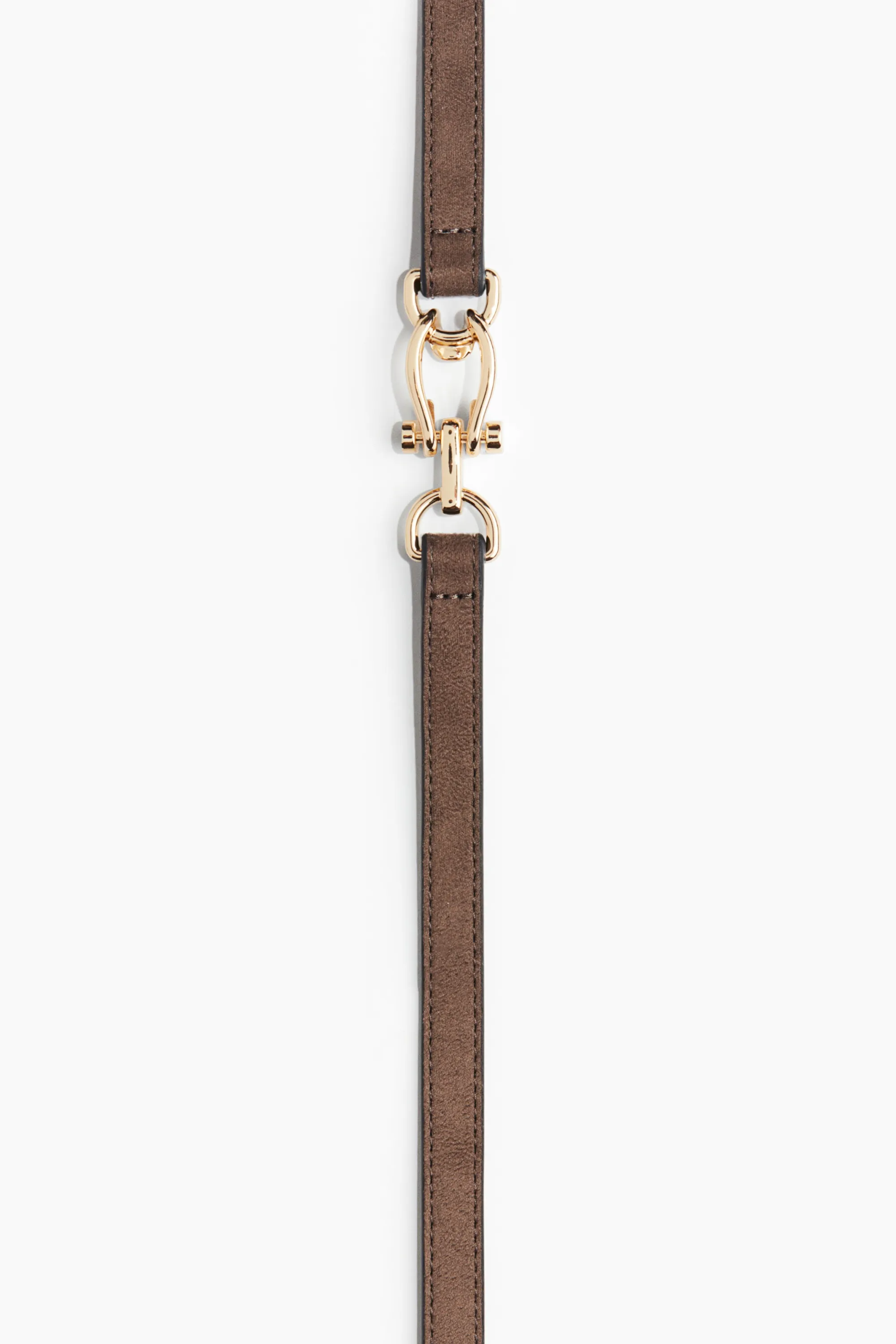 Ceinture à double bride - Beige/argenté