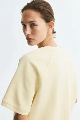 Sweat à manches courtes - Jaune clair — photo 3