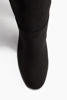 Bottes à talon de hauteur genou - Noir — photo 2