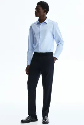 Chemise Slim Fit repassage facile - Bleu clair — photo 2