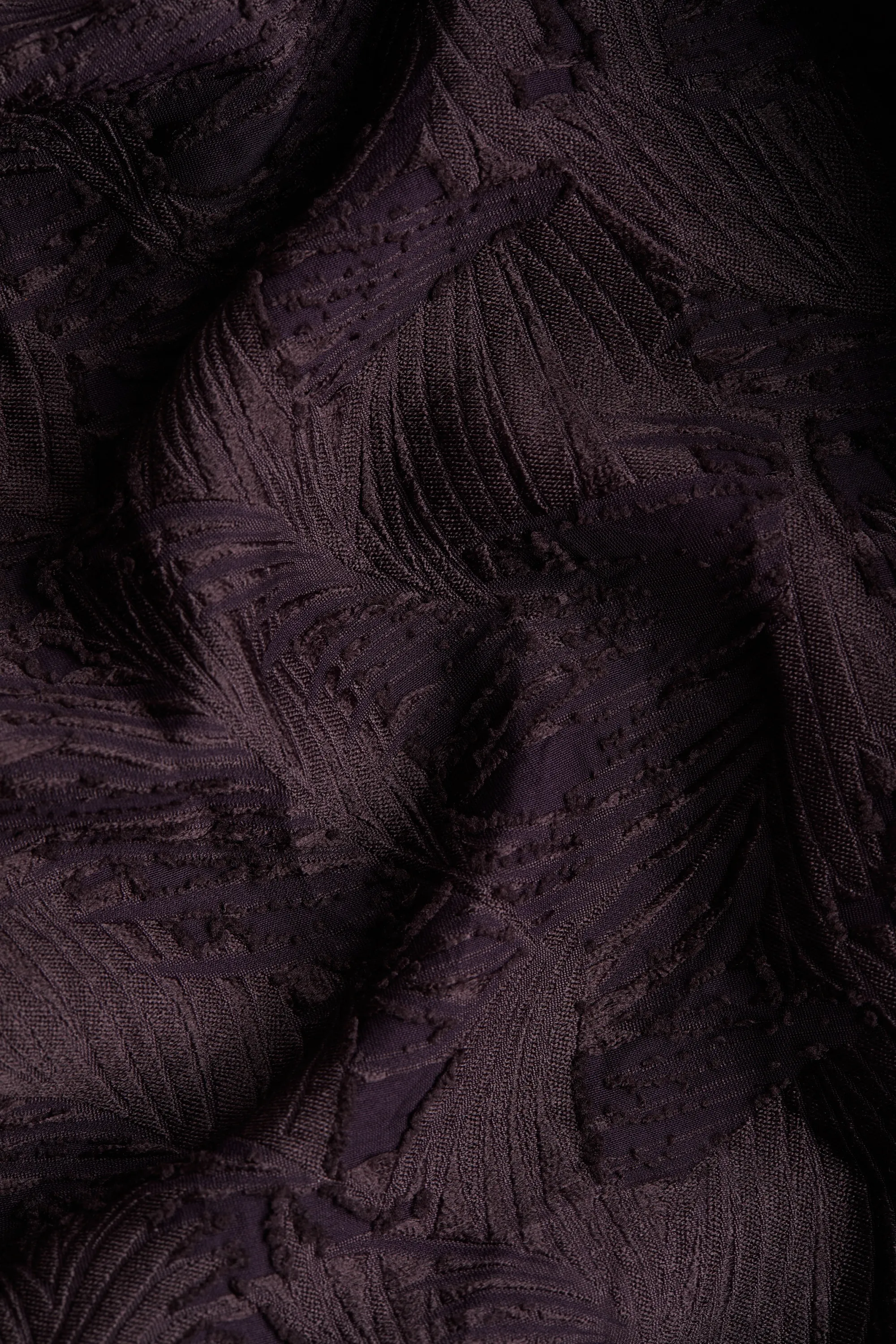 Robe en tissu jacquard - Violet foncé