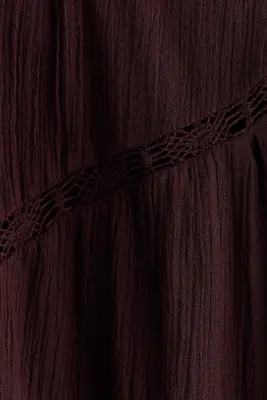 Robe tunique en coton - Marron foncé — photo 2