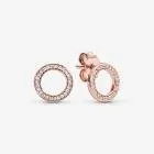 Boucle d'oreille cercle scintillant
