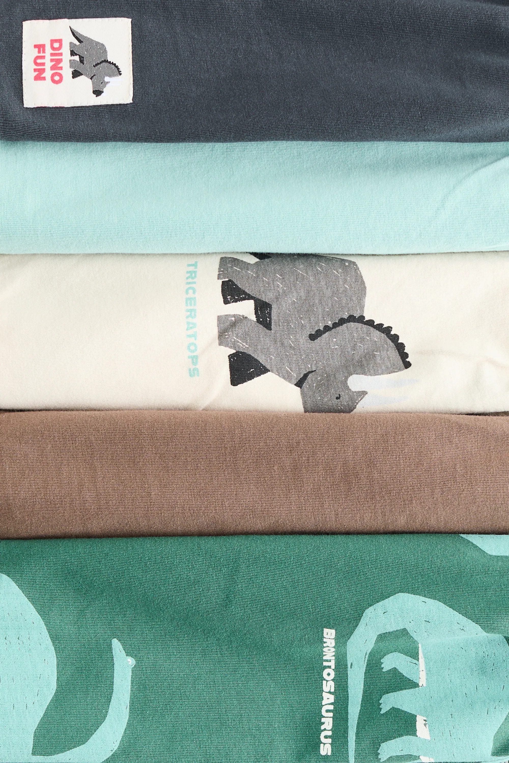 Lot de 5 shorts à taille élastique - Gris foncé/dinosaures