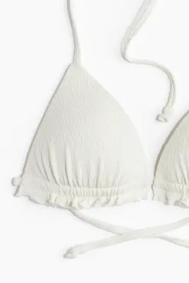Push-up triangle bikini top - White — photo 4
