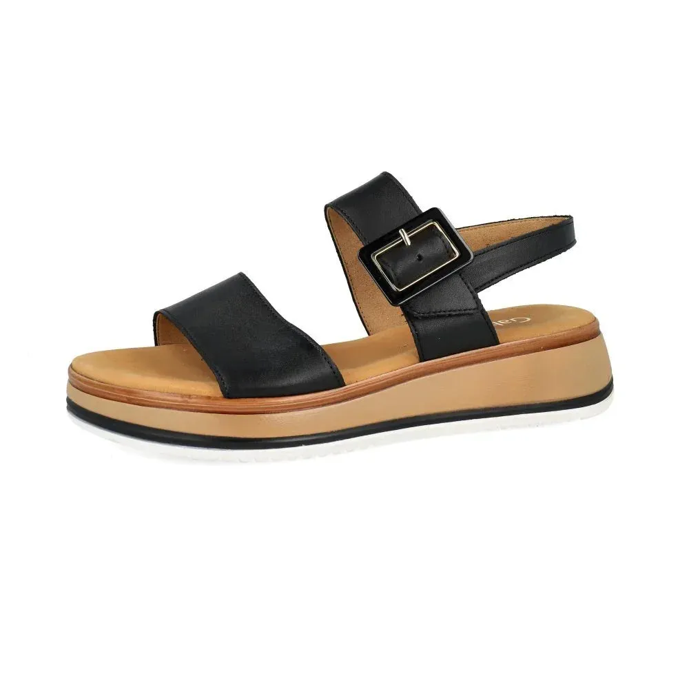 Sandales Gabor 62.744.57 Noires - Lacets Grande Pointure Femme