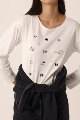 Tee-shirt Janana Ecru — photo 3