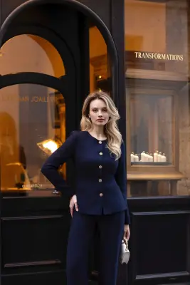 Jacqueline Jacket - Navy — photo 2