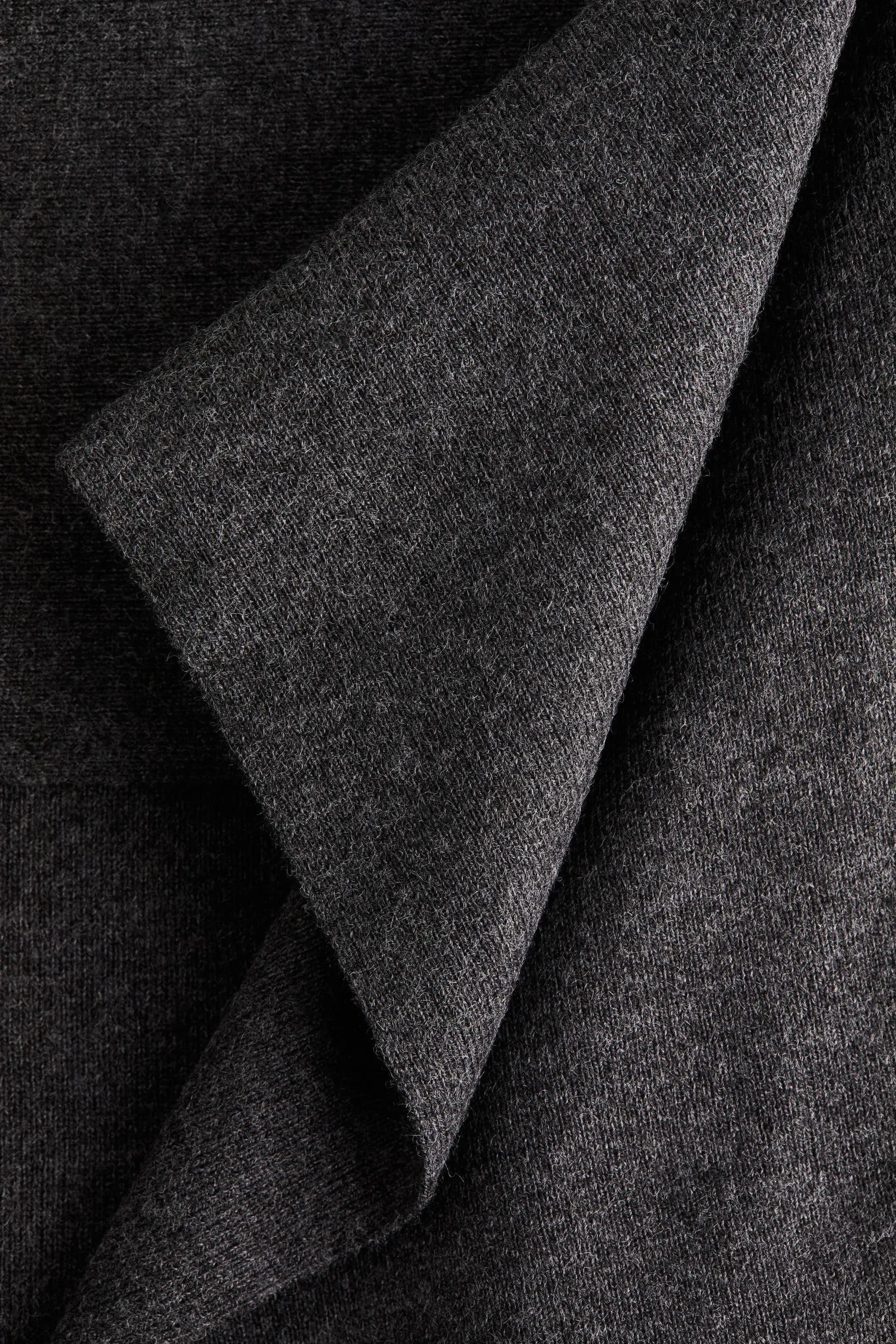 Pull avec détail façon écharpe - Gris foncé chiné