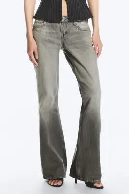Jean bootcut ajusté taille basse Nova - Complex Grey – Gris moyen — photo 1