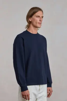 T-shirt 'Chuuunky Tee' Manches Longues - Bleu Marine — photo 4