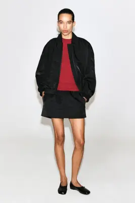 T-SHIRT EN JERSEY CRÊPE - ROUGE — photo 1