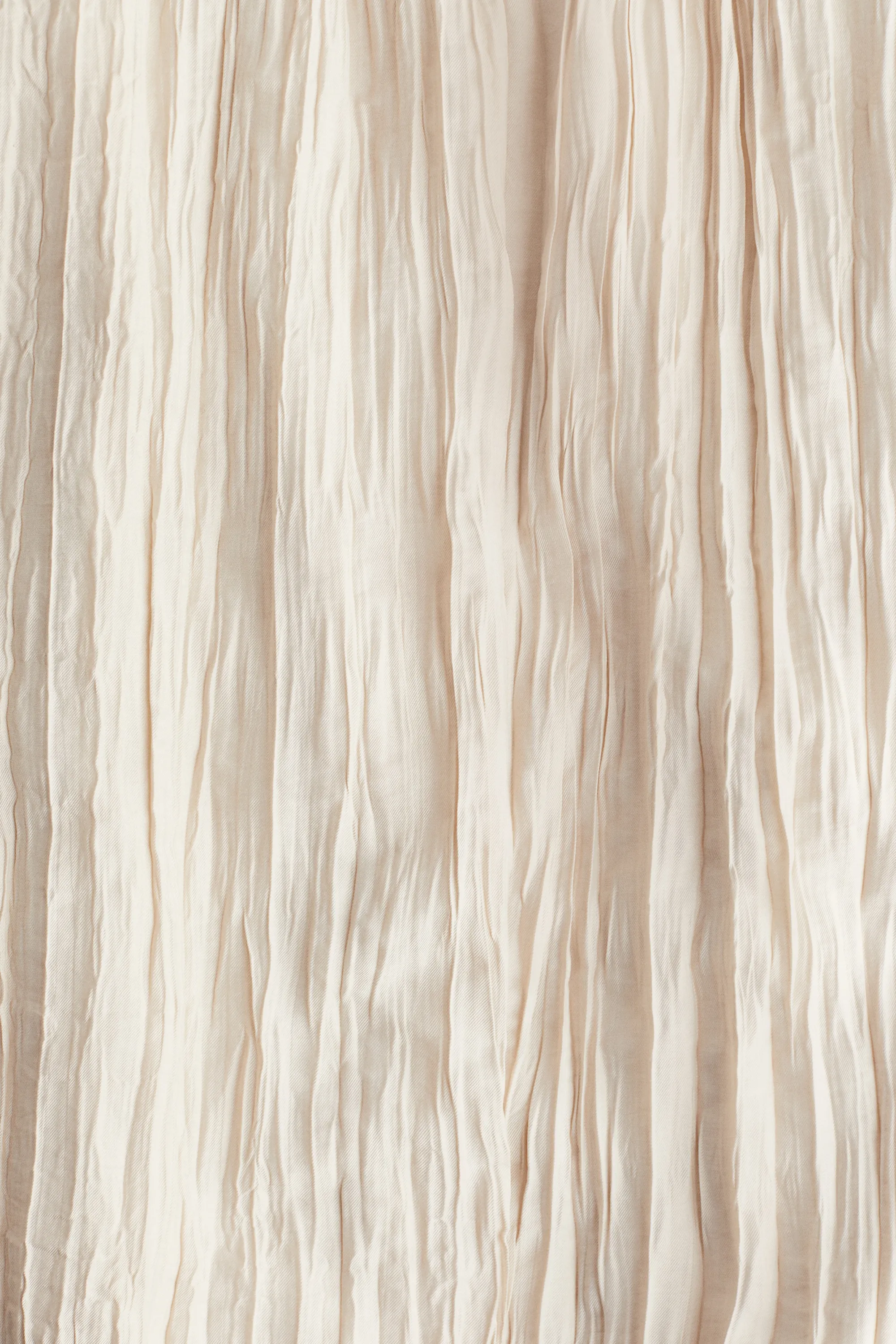 Robe froissée à bretelles fines - Crème