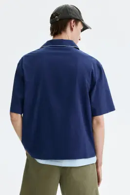 Chemise imprimée Relaxed Fit - Bleu marine/Richmond — photo 2
