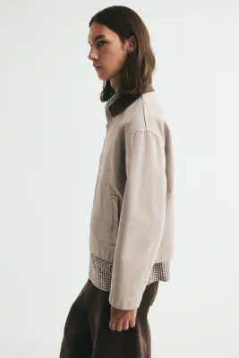 Workwear jacket - Grège — photo 4