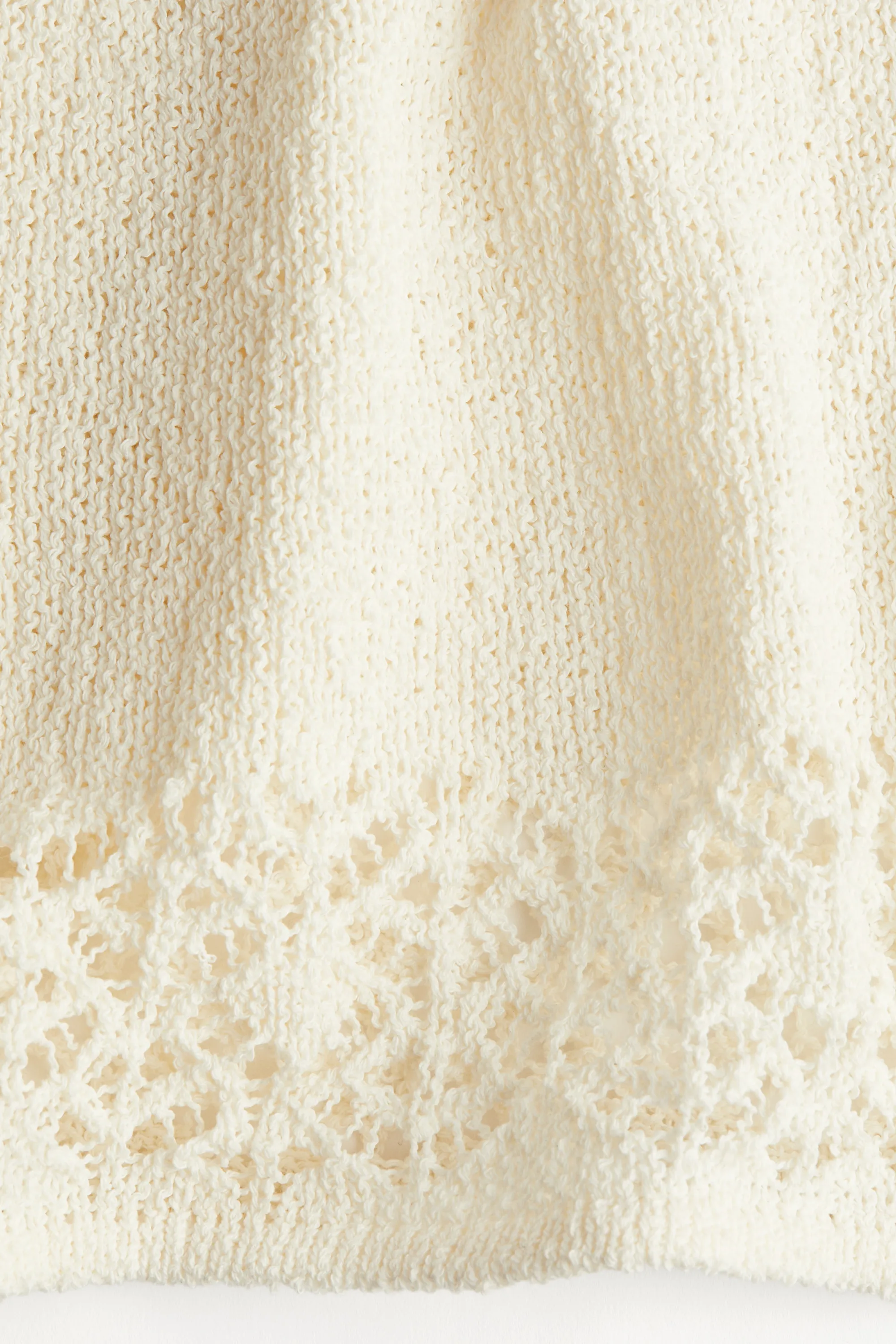 Minirobe en maille ajourée - Crème