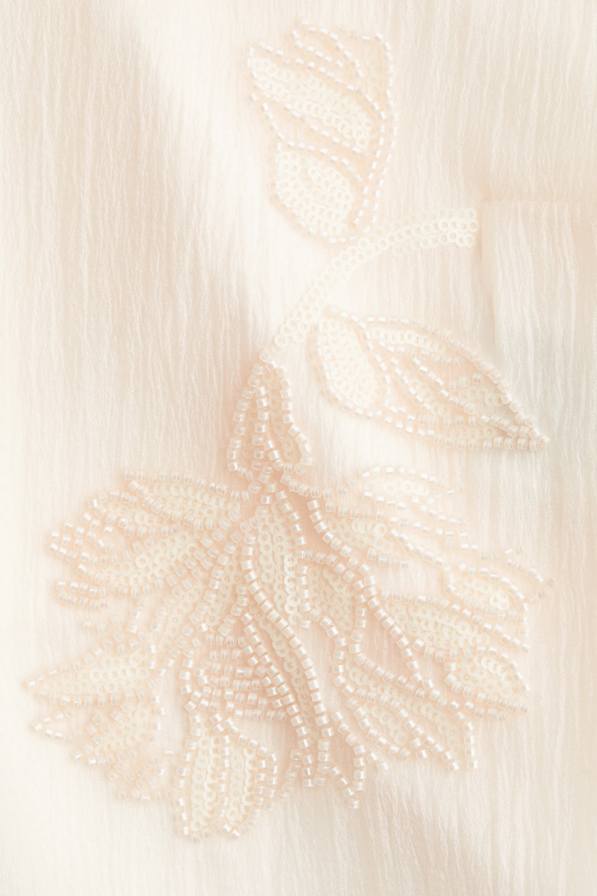 Top avec perles fantaisie brodées - Rose poudré
