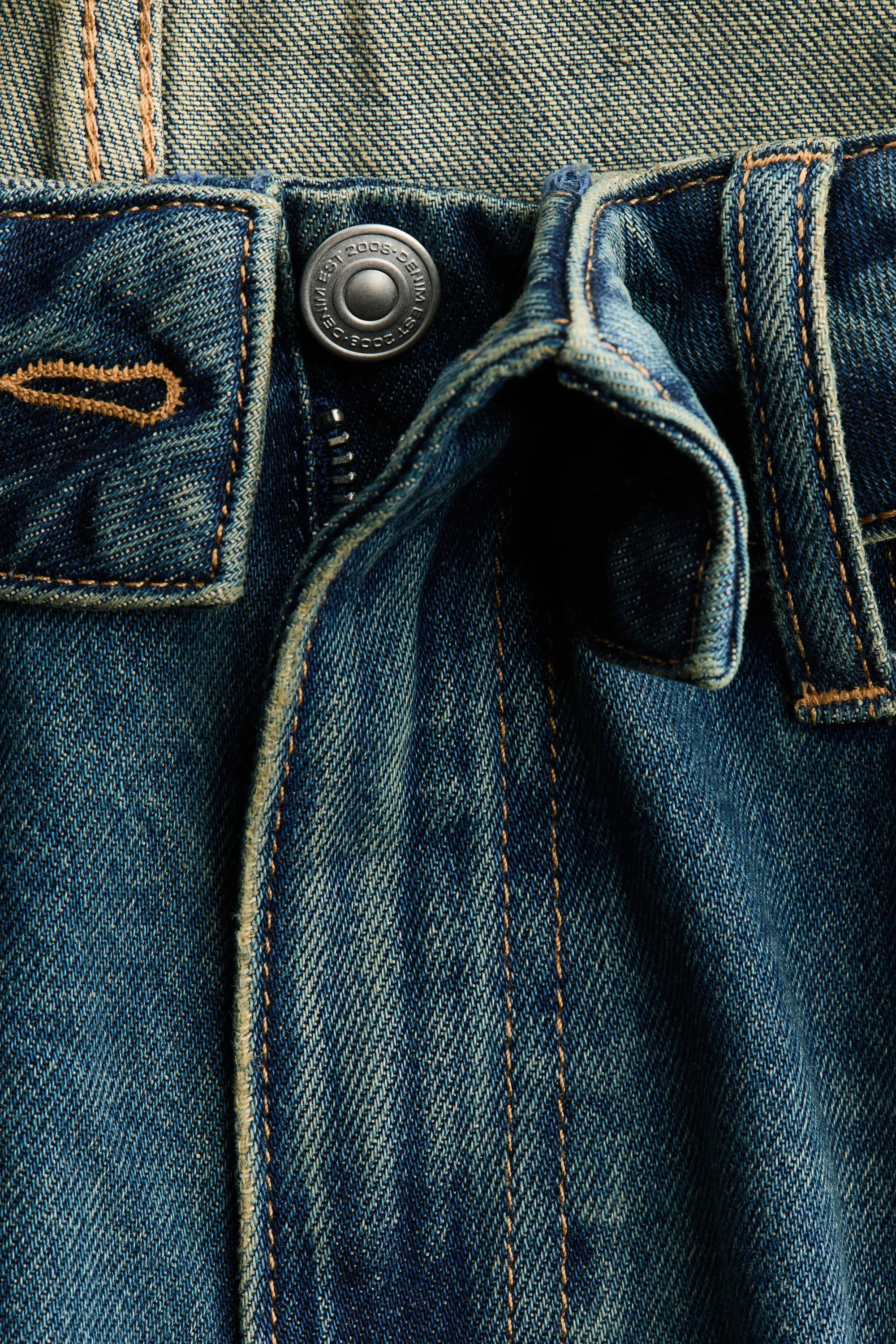 Barrel Regular Waist Jeans - Bleu denim