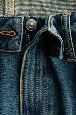 Barrel Regular Waist Jeans - Bleu denim — photo 1