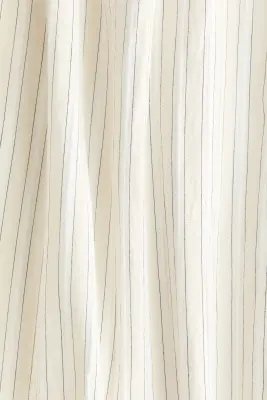 Pantalon en coton avec jambes ballon - Beige clair/rayé — photo 3