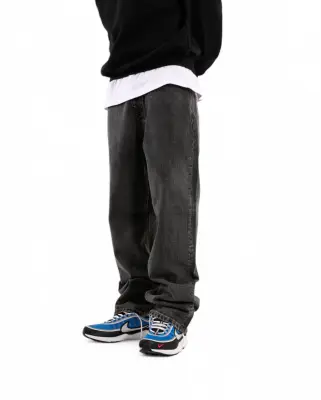 La Stitched Denim Pants Black — photo 4