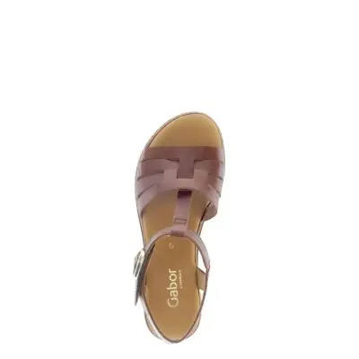 Sandales Gabor 62.701.53 Camel - Cuir Velcro Grande Pointure Femme — photo 5