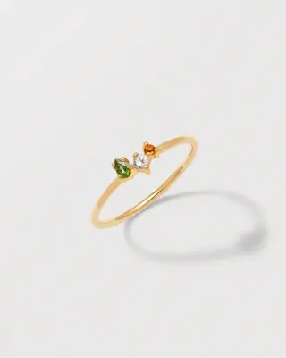 BAGUE LISE - Or blanc 18 carats — photo 1