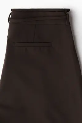 Pantalon chic avec ceinture - Marron foncé — photo 2