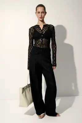 Gilet façon dentelle - Noir — photo 1