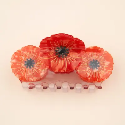 Pince à cheveux Trio Coquelicots Coucou Suzette — photo 1