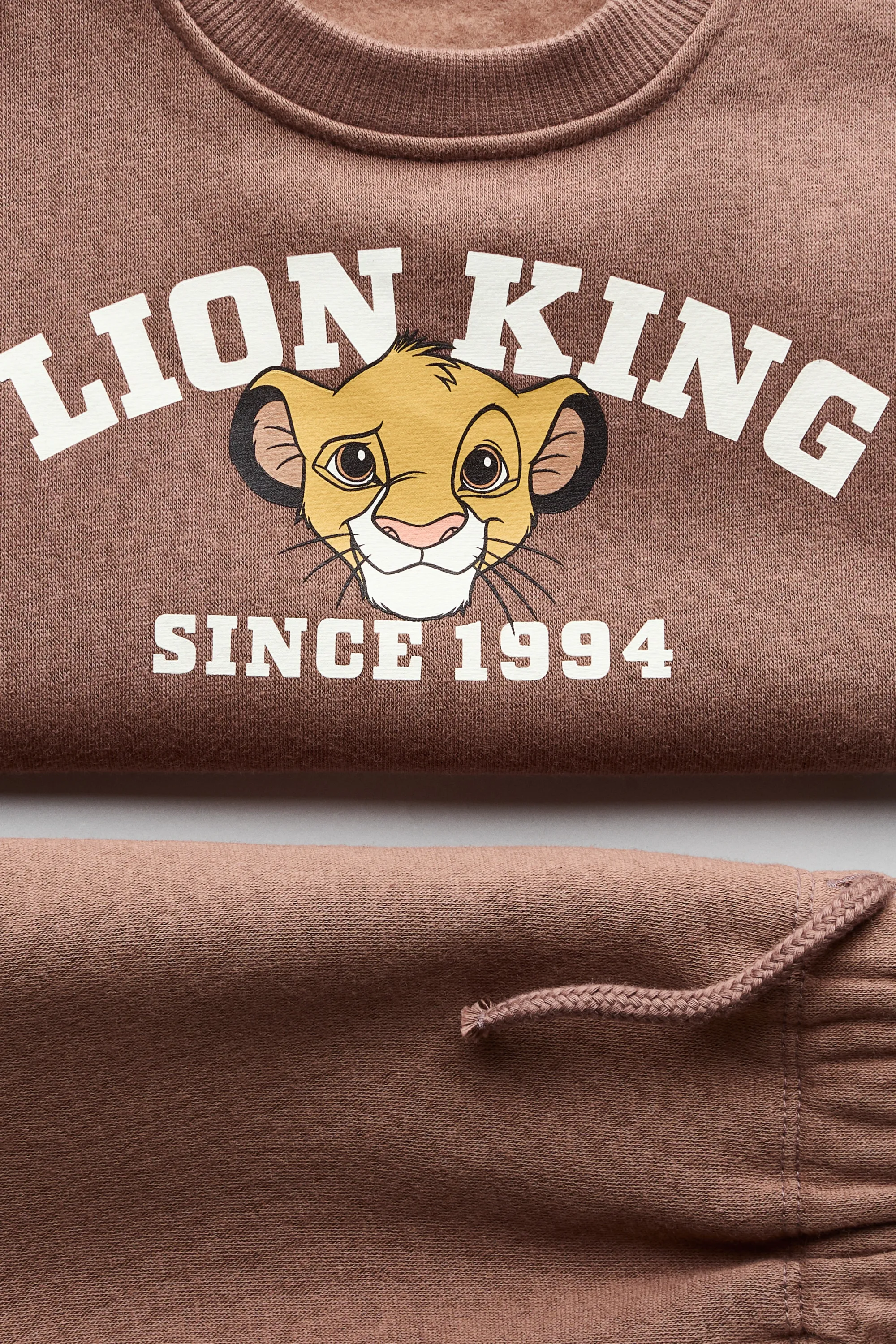 Ensemble 2 pièces en molleton imprimé - Marron/Le Roi lion