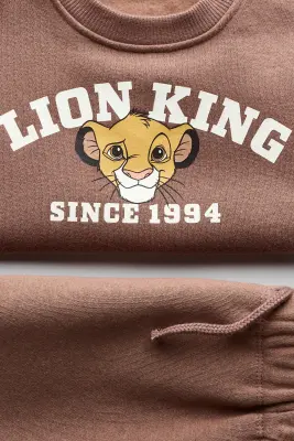 Ensemble 2 pièces en molleton imprimé - Marron/Le Roi lion — photo 1