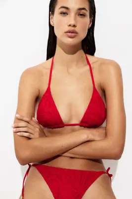 Bas de maillot Tanga à nouer - Rouge — photo 1