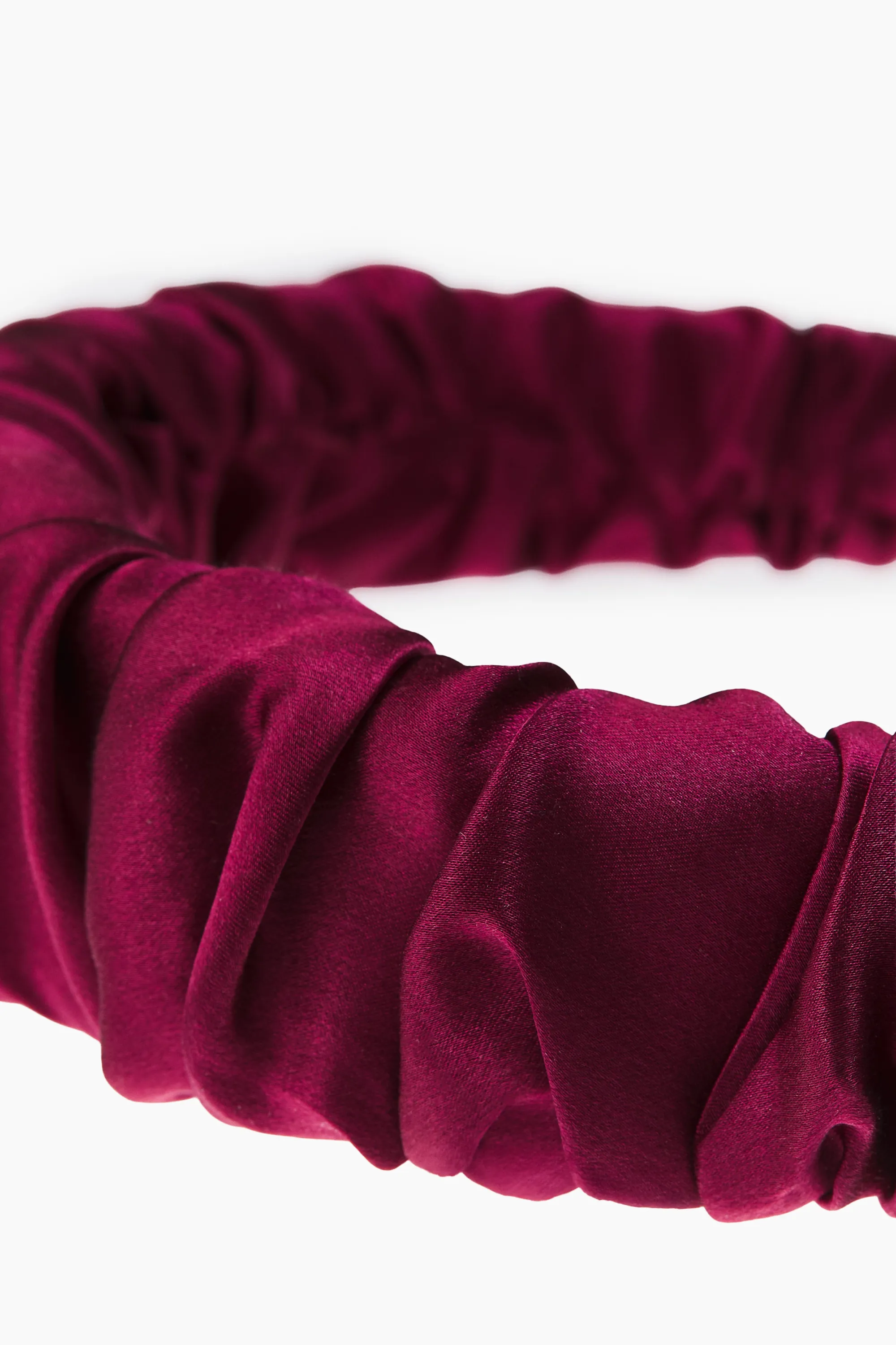 Bandeau beauté à effet ruché - Rose cerise foncé
