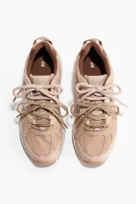 Sneakers à semelle épaisse - Rose ancien clair/beige — photo 1