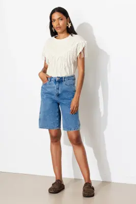 T-shirt à franges Femme — photo 3