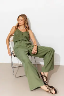 Pantalon large en lyocell — photo 2
