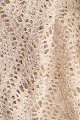 Robe dos nu façon crochet - Beige clair chiné — photo 4
