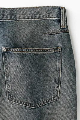 Jean baggy avec pinces - Bleu denim ancien — photo 4