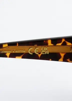 Lunettes de soleil incurvées oversize - Noir/Écaille de tortue — photo 3