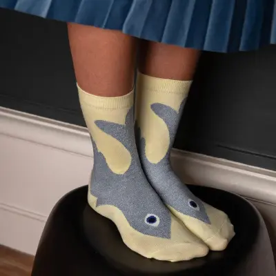 Chaussettes Pernette Jaune / bleu — photo 1